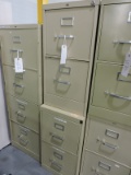 Pair of Tan 2-Drawer File Cabinets / Each is 28