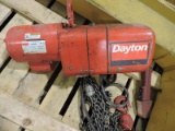 DAYTON Brand Electric 1-TON Chain Hoist with 13.5' CONTRX Swing Arm