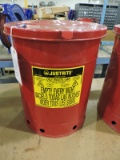 Justrite Oily Waste Can Model 09300 10 Gallon