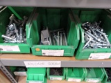 Large Assortment of ANCHOR SCREWS & KEYS with 27 Parts Bins