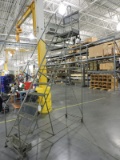 WAREHOUSE LADDER - 9.5 FT Platform Height - Rolling - 12.5' Overall