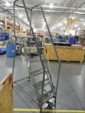 WAREHOUSE LADDER - 5' FT Platform Height - Rolling - 7.5' Overall