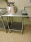 Small Stainless Steel PREP TABLE - 31