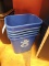 Lot of 5 Small Blue Office Recycling Bins - Matching