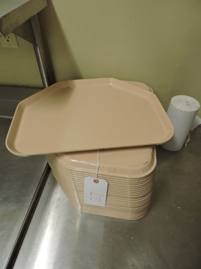 CARLISLE Brand Plastic Cafeteria Trays - 18" X 14" / Apprx 29 Total