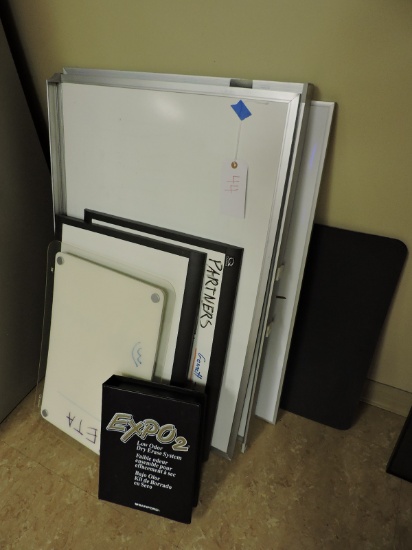 6 Various Size WHITE BOARDS with an EXPO-2 Dry-Erase Marker Set