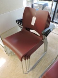 4 Plastic Waiting Room / Cafeteria Chairs - 33