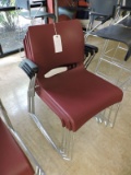 4 Plastic Waiting Room / Cafeteria Chairs - 33