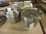 Stainless Steel Soup Containers with Lids and Ladles (2)