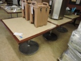 Set of 3 Café Tables / Steel Base / 36