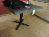 Single Charcoal Café Table / Steel Base / 36