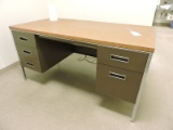 Older Steel Desk with Formica Top - Rock Solid