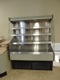 4-Level Refrigerated Retail Display Case - Stainless Steel Shelves