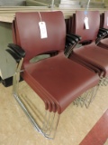 4 Plastic Waiting Room / Cafeteria Chairs - 33