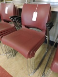 4 Plastic Waiting Room / Cafeteria Chairs - 33