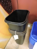 Lot of 5 Various Office Waste Baskets - Plastic