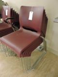 4 Plastic Waiting Room / Cafeteria Chairs - 33