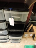 5 Plastic Storage Bins - Two drawers missing