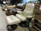 Modern Leather Arm Chair with Matching Foot Stool