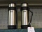 Pair of NISSAN Stainless Steel 1-Liter Thermos - Folding Handle