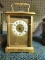 Small Antique Brass Mantle Clock with Winding Key