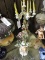 Ornate Candelabra and Other China Pieces
