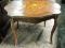 Vintage Wooded End Table with Metal Edging