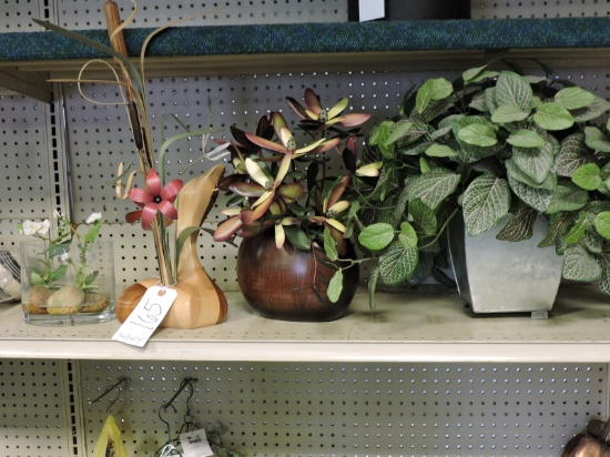 Set of 4 Faux Plants / Flowers