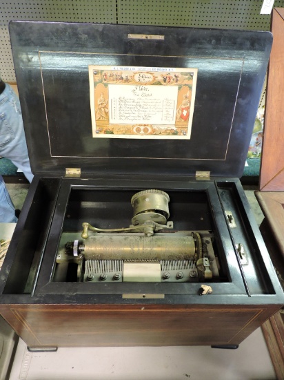 MJ Paillard & Co. Swiss Made Cylinder Music Box - Circa 1876