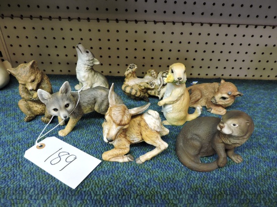 Set of 8 Ceramic Animals - by Rodger Brown