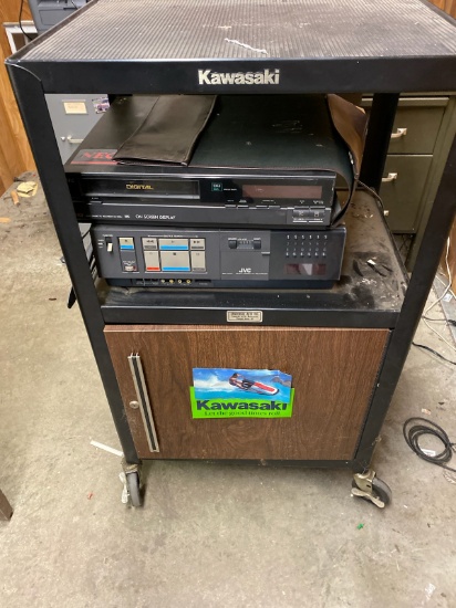 Vintage JVC Video Cassette Recorder with Media Cart