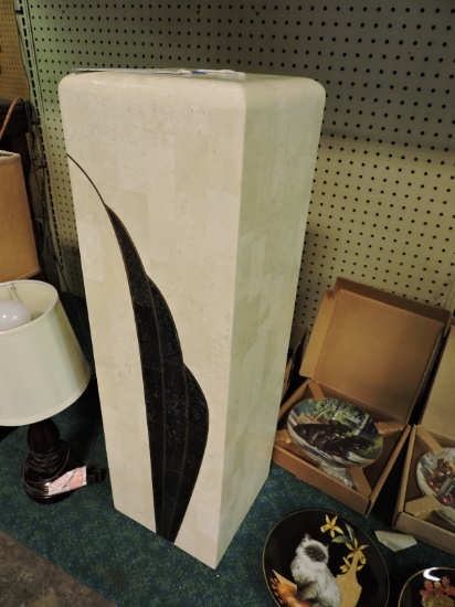 1980's Era Vase or Plant Pedestal -- 30" Tall X 9" Square