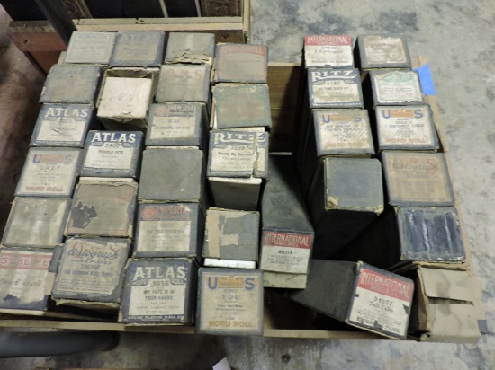 11" Player Piano Song Rolls - Apprx. 30