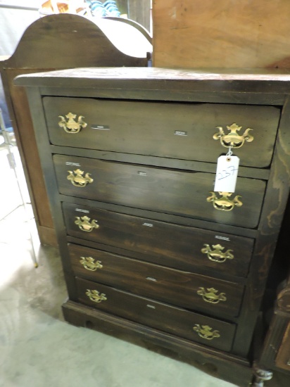 Wood 5-Drawer Dresser -- Wood -- 51" Tall X 38" Wide
