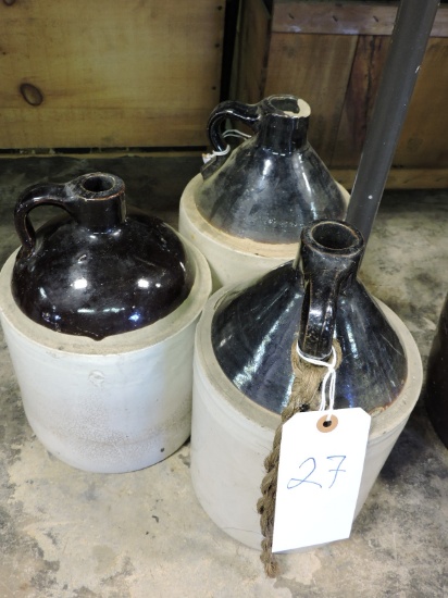 Lot of 3 Pottery Jugs