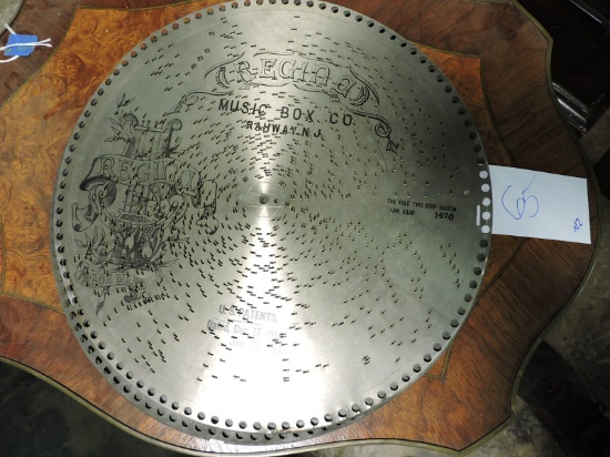 Lot of 12 Antique REGINA Brand - 15.5" Metal Music Box Discs