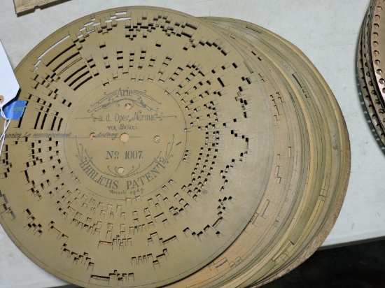 Lot of 30 ANFANGE Brand Antique - 13" Paper Music Box Discs