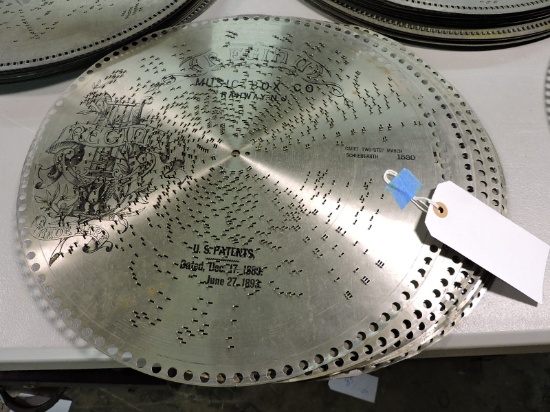 Lot of 10 Antique REGINA Brand - 15.5" Metal Music Box Discs
