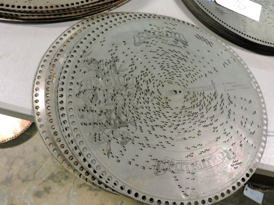 Lot of 12 Antique REGINA Brand - 15.5" Metal Music Box Discs