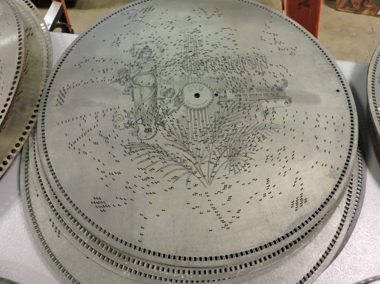 Lot of 14 Antique Criterian Brand - 20.5" Metal Music Box Discs