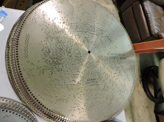 Lot of 10 Antique REGINA Brand - 26.5" Metal Music Box Discs