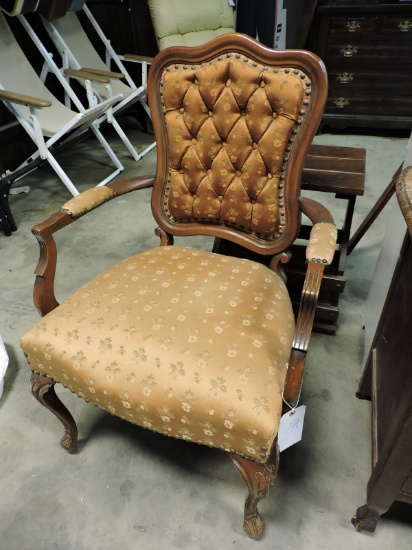Antique Upholstered Chair - 18" Seat Height