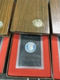 Two 1972 Eisenhower Silver Proof Dollars - in Cases