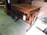 Vintage Formal Side Table with Magazine Holder