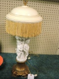 Antique Cherub Table Lamp - 30