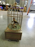 Chirping Bird in Cage Music Box -- Heavy Duty Movement