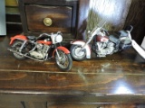 Pair of Metal Detailed Toy Motorcycles - Apprx. 10