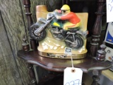 EZRA BROOKS Motorcycle Decanter