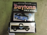 Lot of 3 Hot Rod Truck Models -- in Box -- One is a Bank