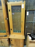 Blonde Wood Long Gun Storage Cabinet -- Locking with Keys